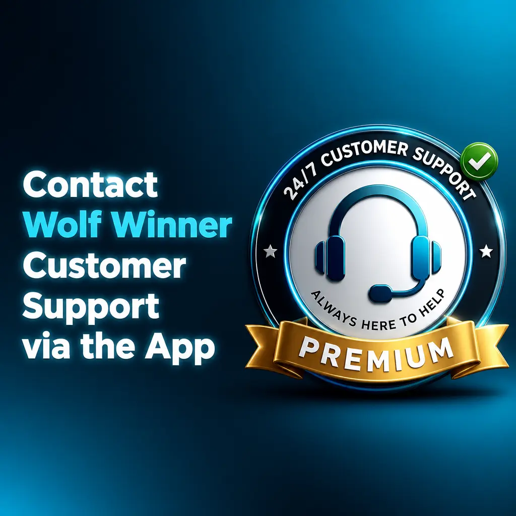 Wolf Winner customer support options in the app