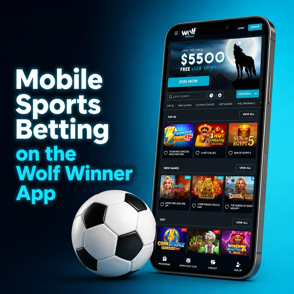 Mobile sports betting on the Wolf Winner app