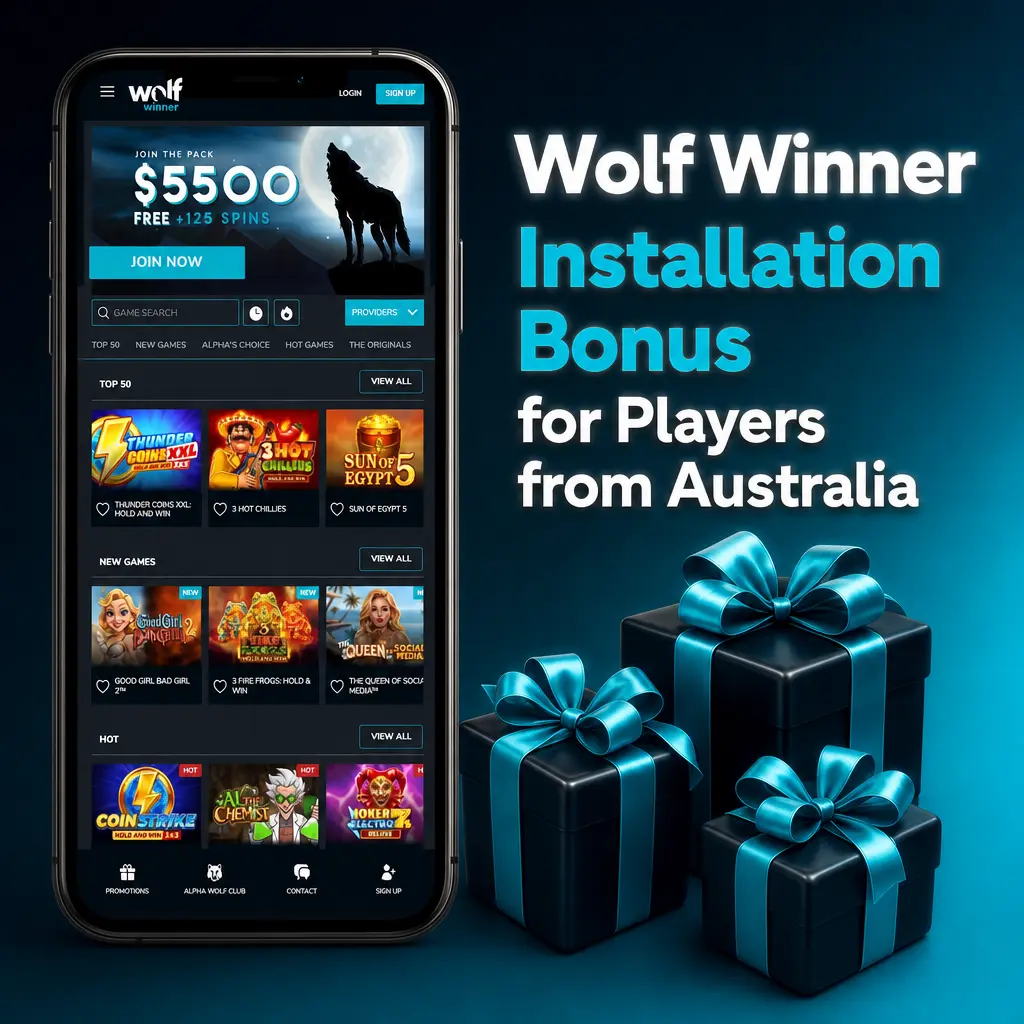 Wolf Winner welcome bonus for Australian players