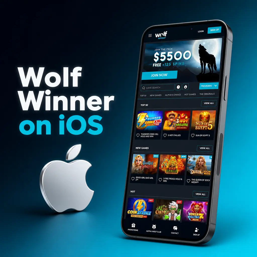 Wolf Winner Progressive Web App on an iPhone